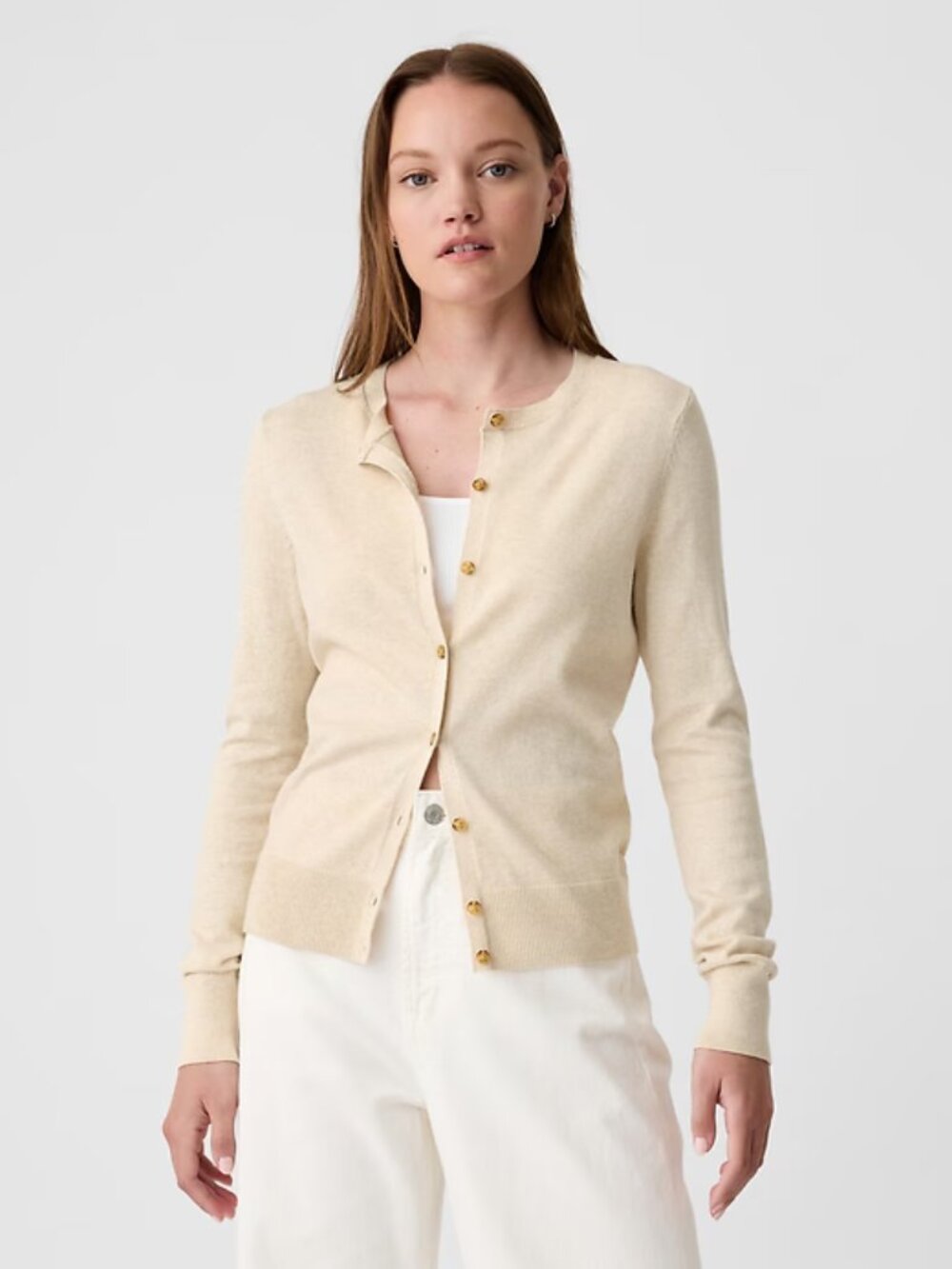 GAP Snowflake Milk Cardigan Sweater/NWT/L - Picture 2 of 16
